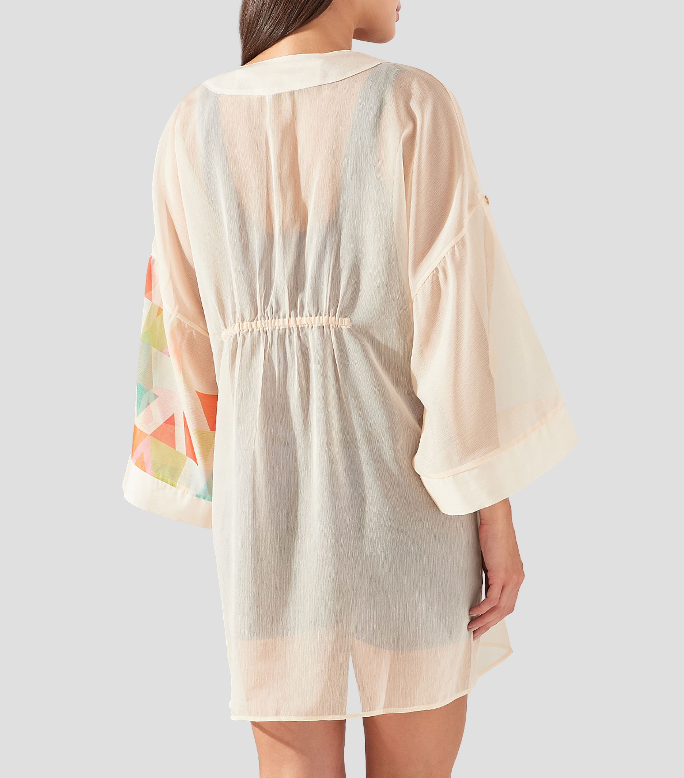 Kaftan liso manga 3/4 Mujer